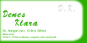denes klara business card